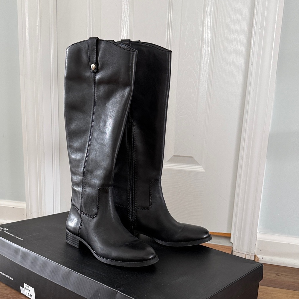 INC International Concepts Black Knee-High Boots